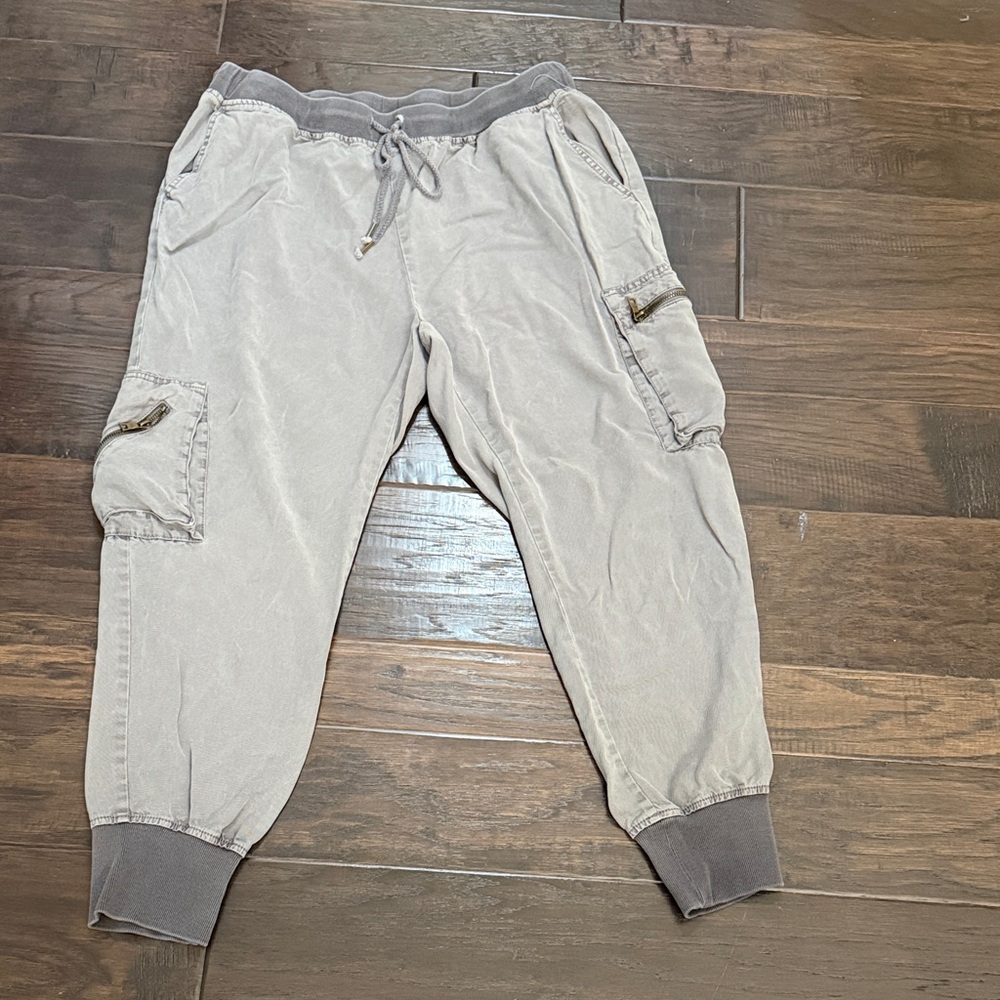 Cargo Boho Joggers Young Fabulous & Broke Pants  Women’s Taupe with Cuffs